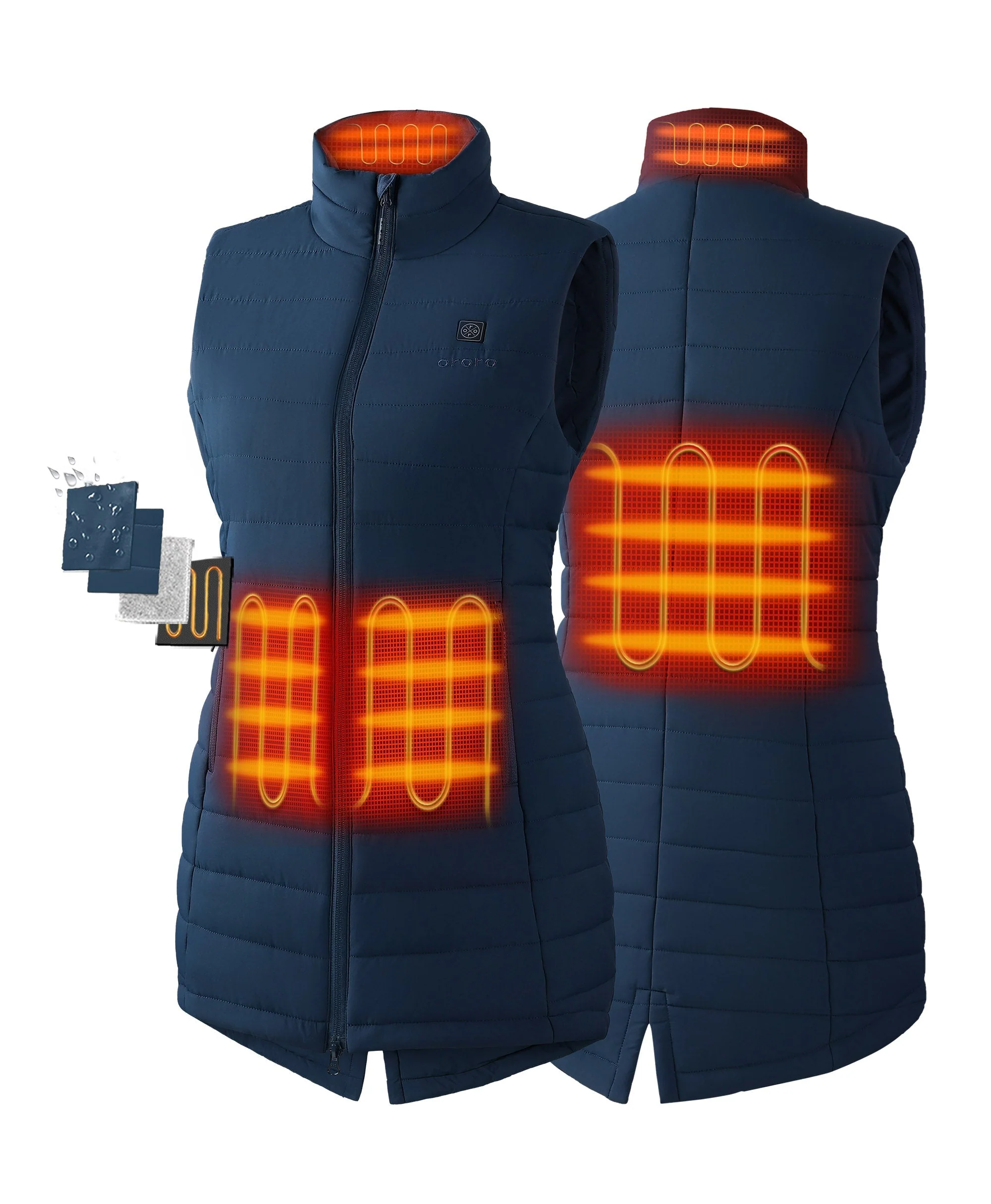 Tribeca Women's Heated Long Puffer Vest (Apparel Only) - Image 2