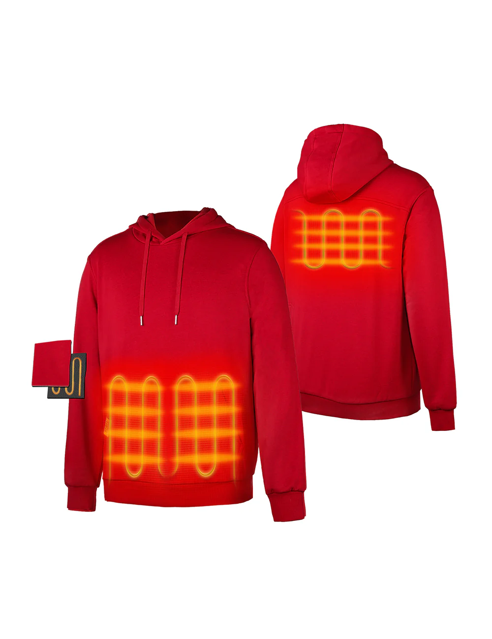 Unisex Heated Pullover Hoodie with Core Heating - Image 2