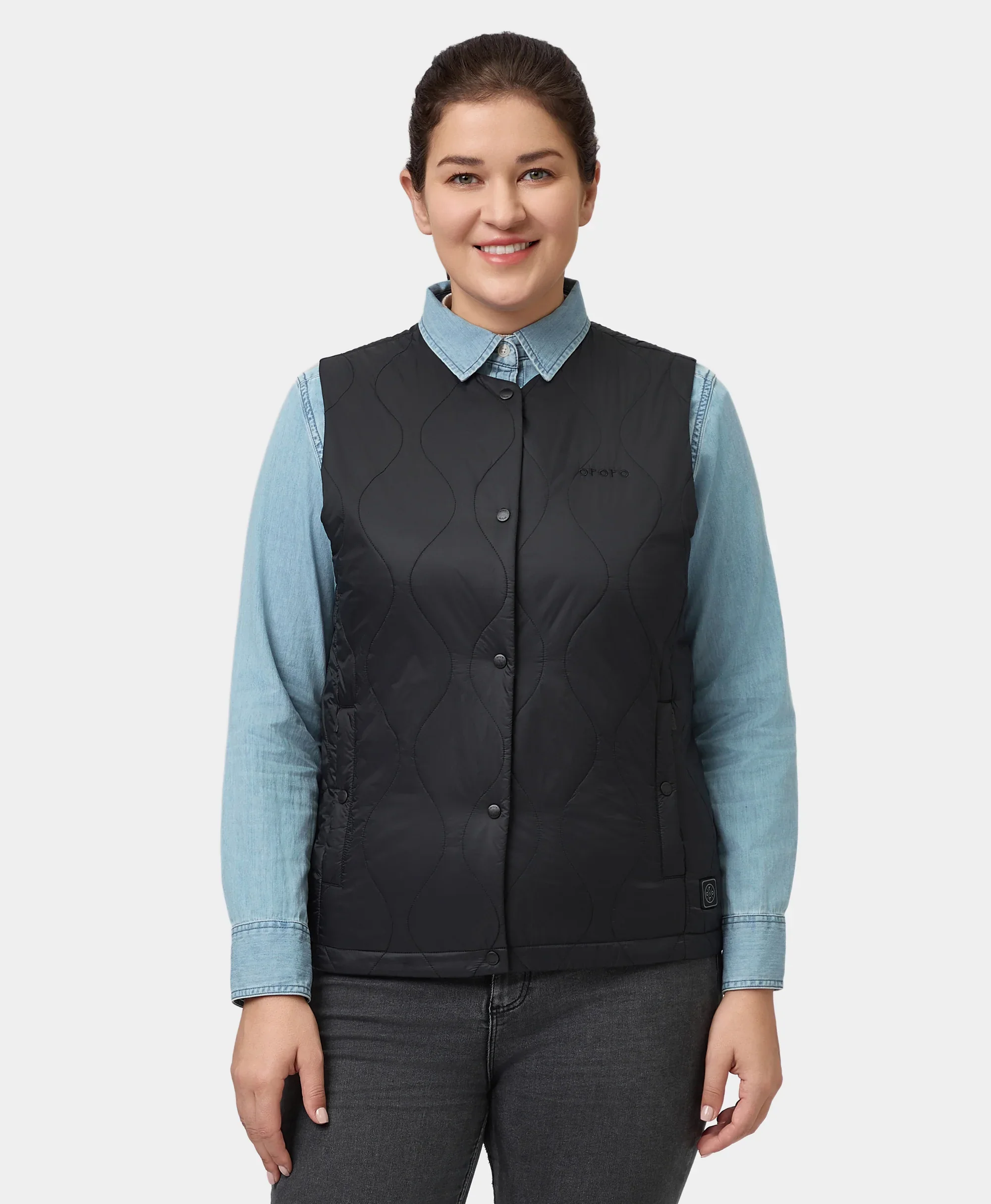 Celeste Women's 4-Zone Lightweight Heated Quilted Liner Vest - Image 14