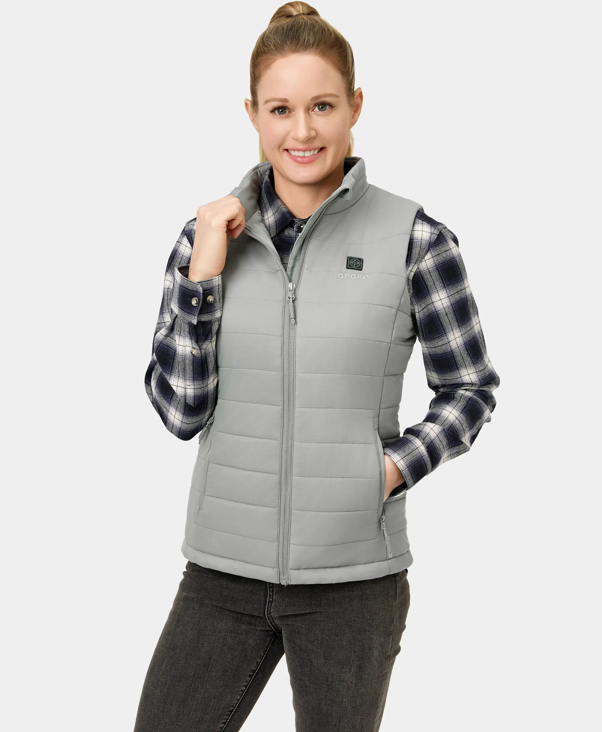 Women's Classic Heated Vest - Gray - Image 7