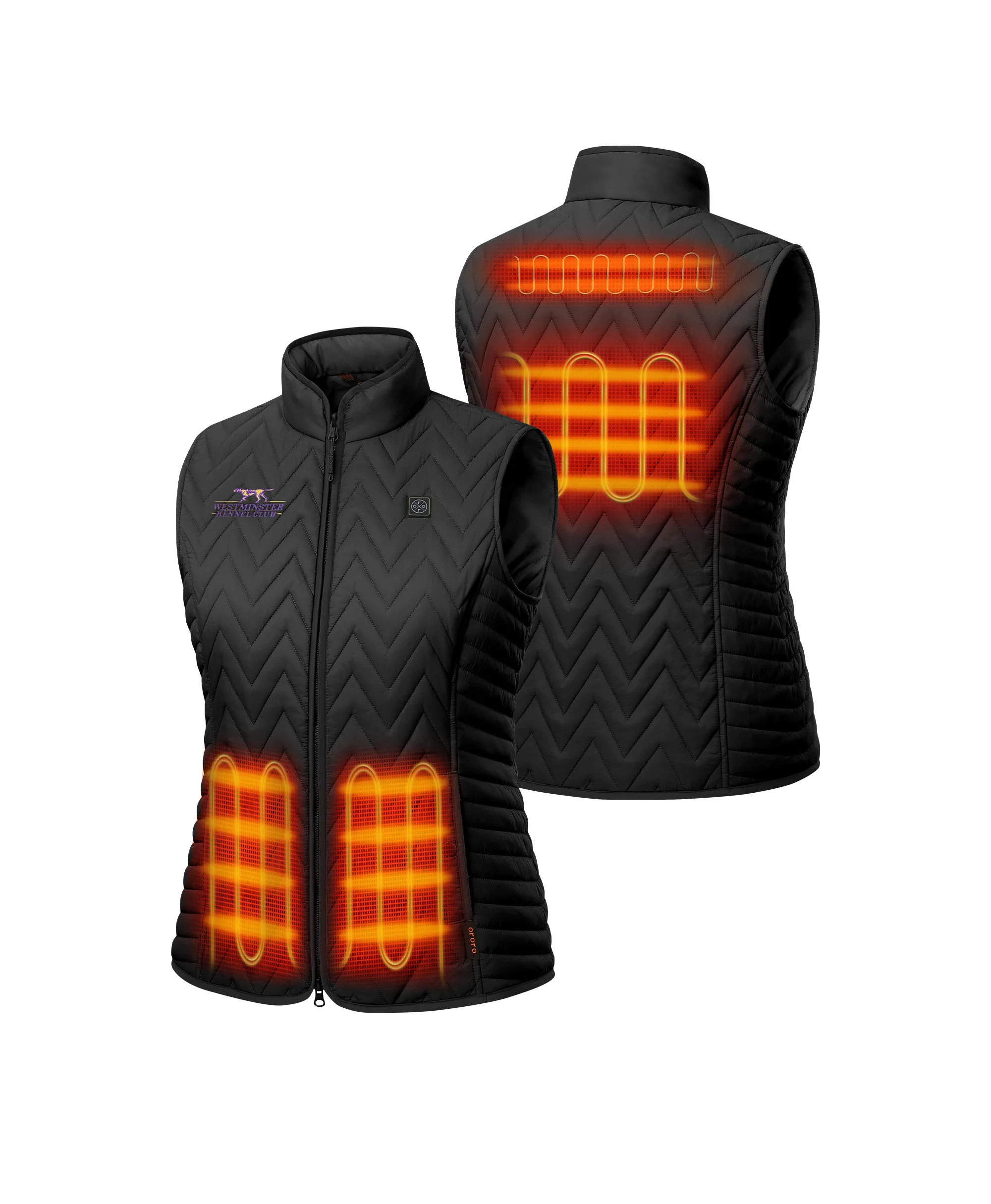 Women's Heated Chevron Quilted Vest (Purple) - Westminster Kennel Club® Edition - Image 9