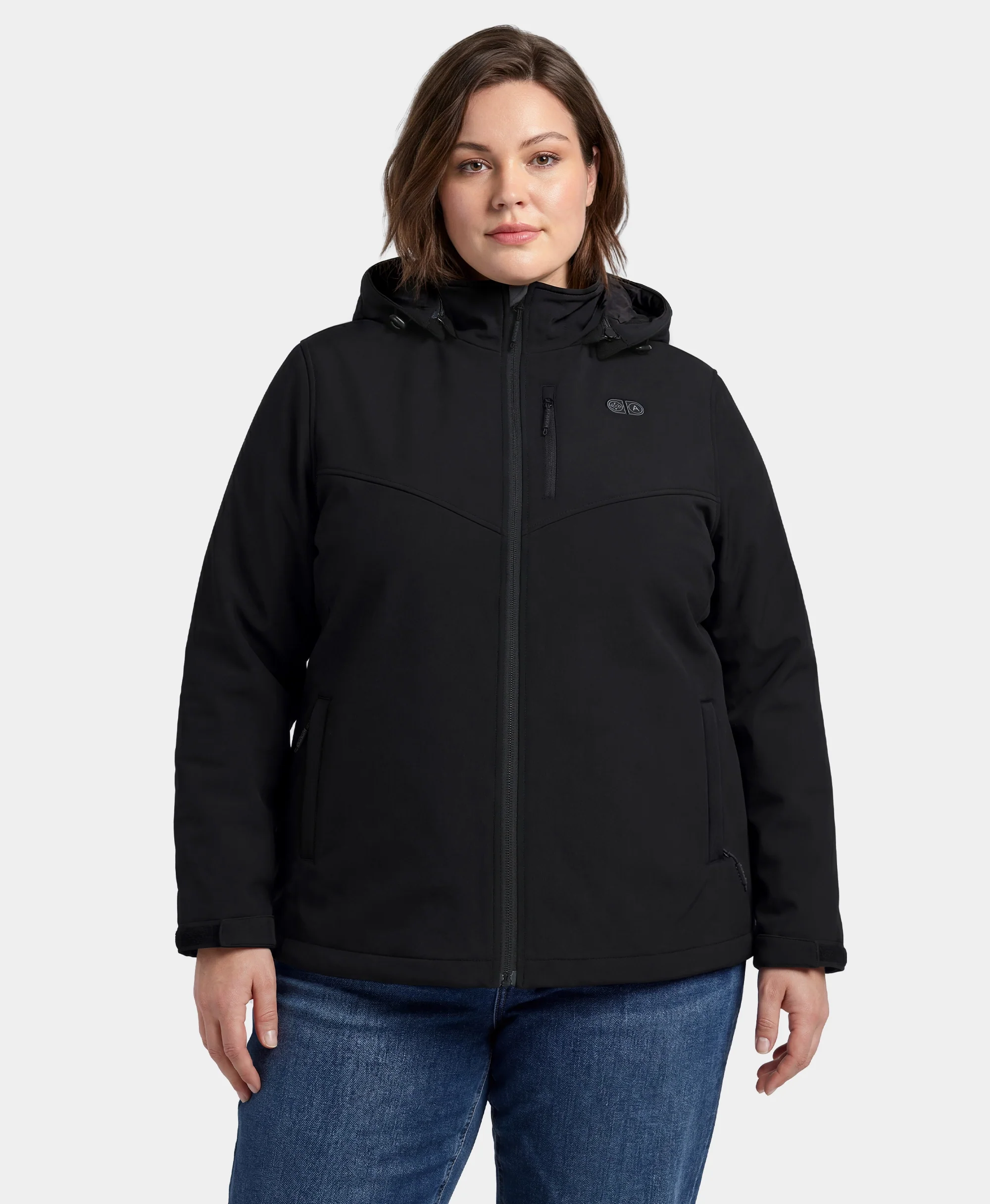 Women's Heated Dual Control Jacket with 5 Heating Zones (Pocket Heating) – Plus Size