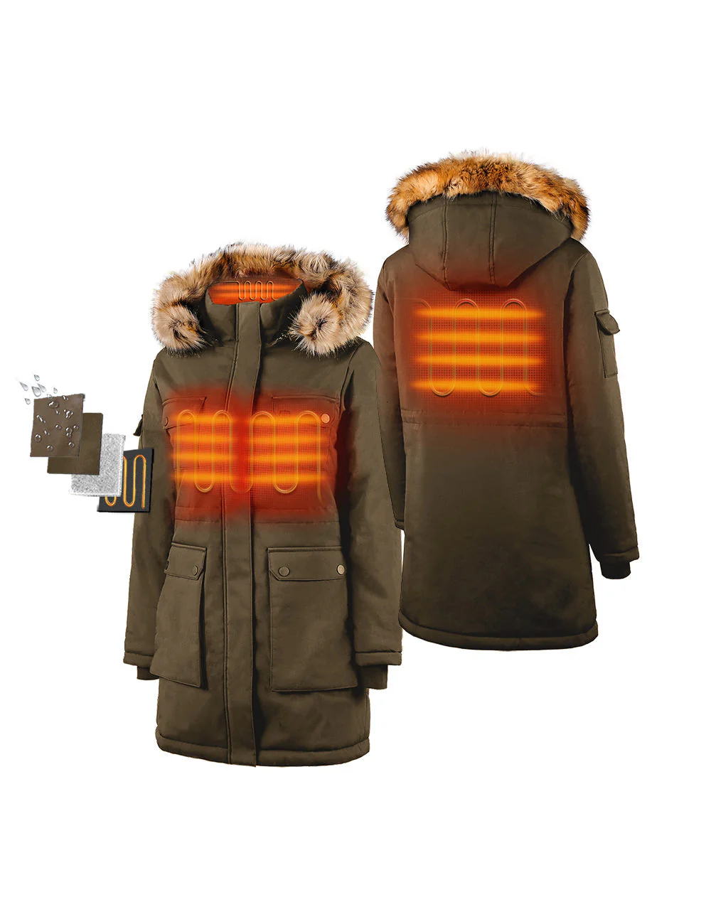 Women's Heated ThermoliteĀ® Parka (4 Heating Zones) (Apparel Only) - Image 16