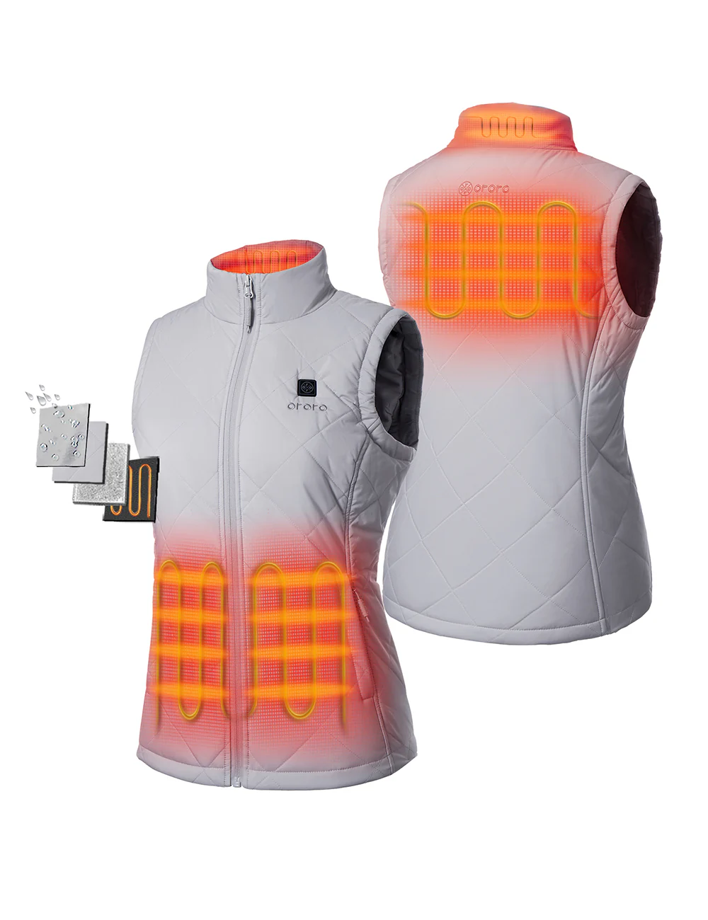 Women's Heated Quilted Vest - New Colors - Image 33
